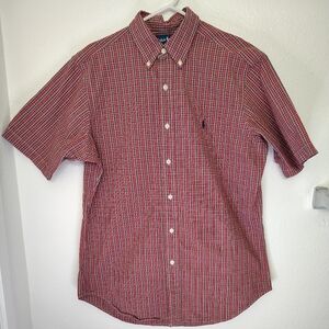 Ralph Lauren Red/Blue/Green Checkered Men's Shirt Sz M